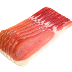 Gerookte bacon - gesneden